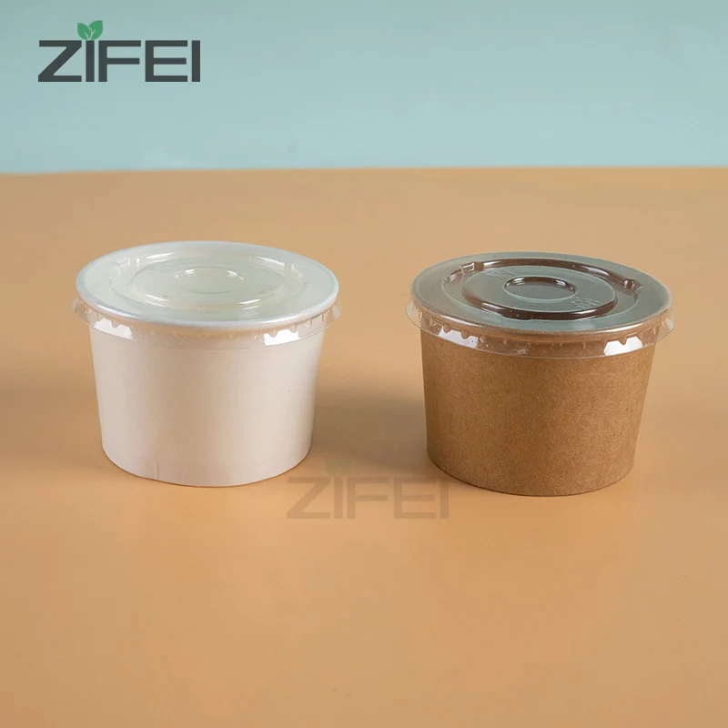 disposable 8 12 16 24 32 oz paper packaging cup bowl noodle bowl with lid ,to go cups paper soup containers with lids