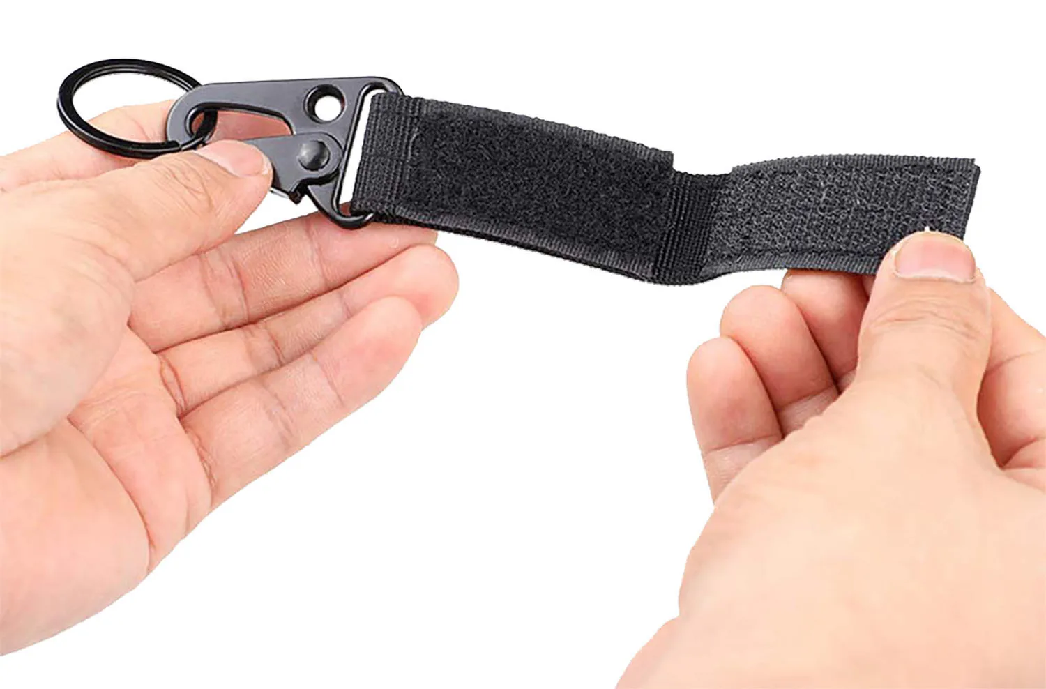 Custom logo printed sublimation wrist strap polyester Carabiner Olecranon keychain pulsera short key chain lanyard for phone