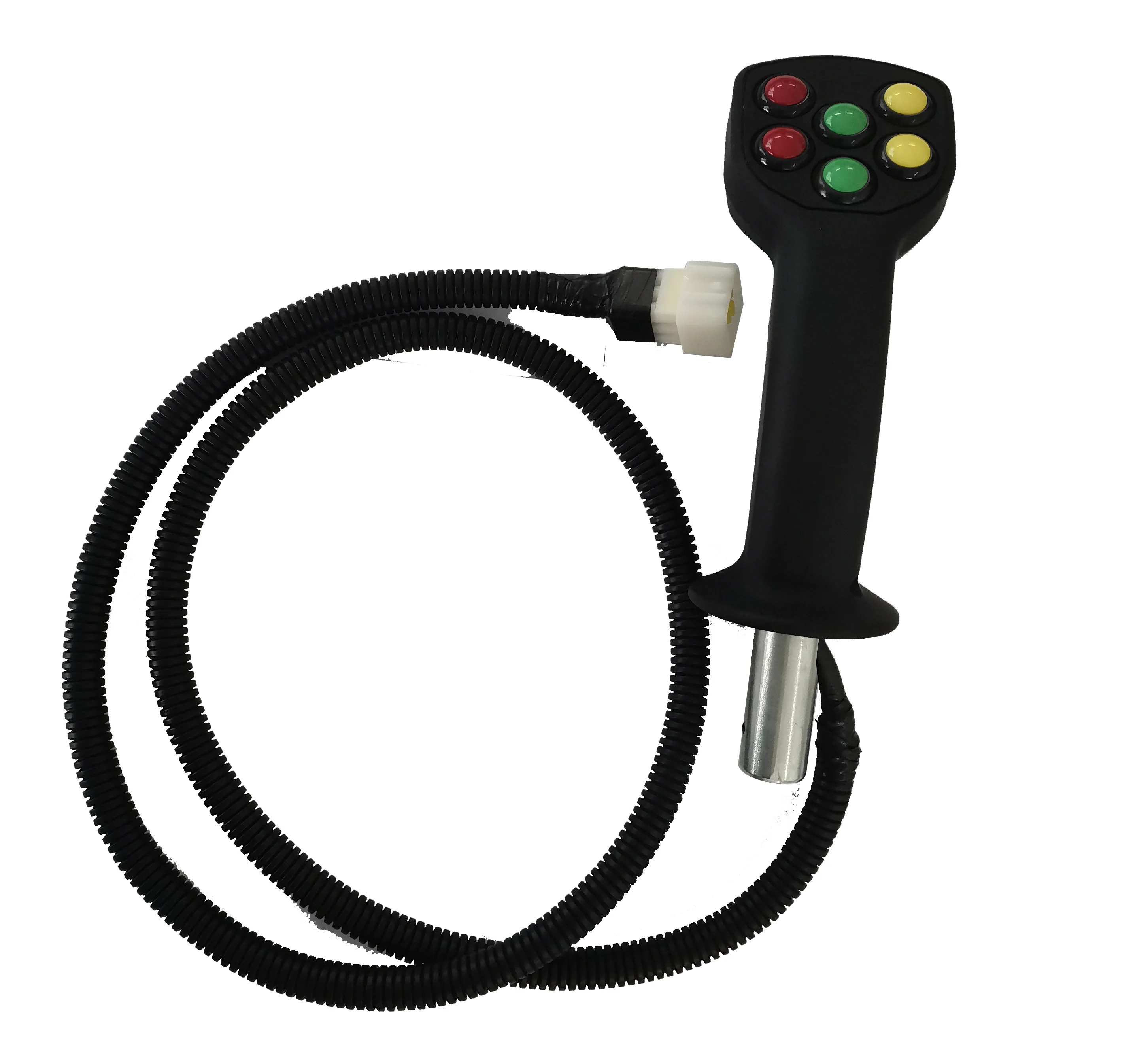 Industrial handle with grip supplier  Hall effect joystick with a variety of grip deadman switch