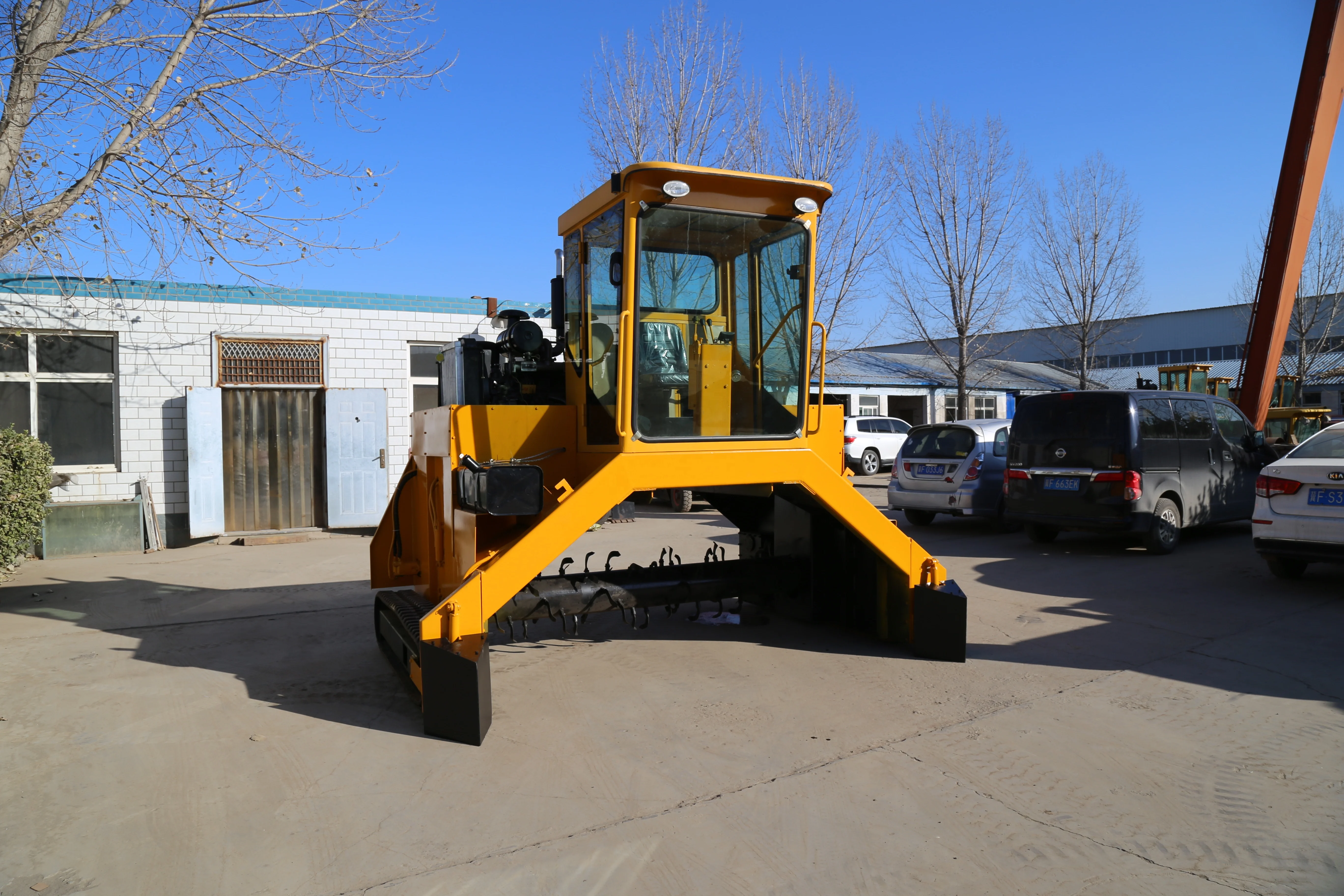 Bio Compost Turner Making Machines Organic Mushroom Mixing Fertilizer Waste Composting Machine