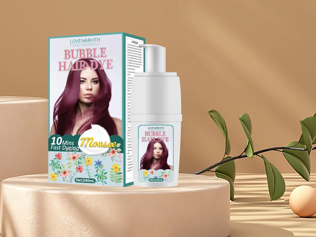 Easy Use New Arrival Bubble Black Hair Dye Botanical Bubble Hair Dye