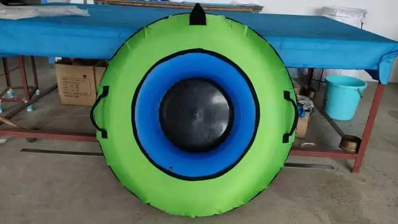 Good Industrial Commercial Towable Ski 2 Pack Heavy Duty Plastic Inflatable Snow Sled Tube for Kids and Adult