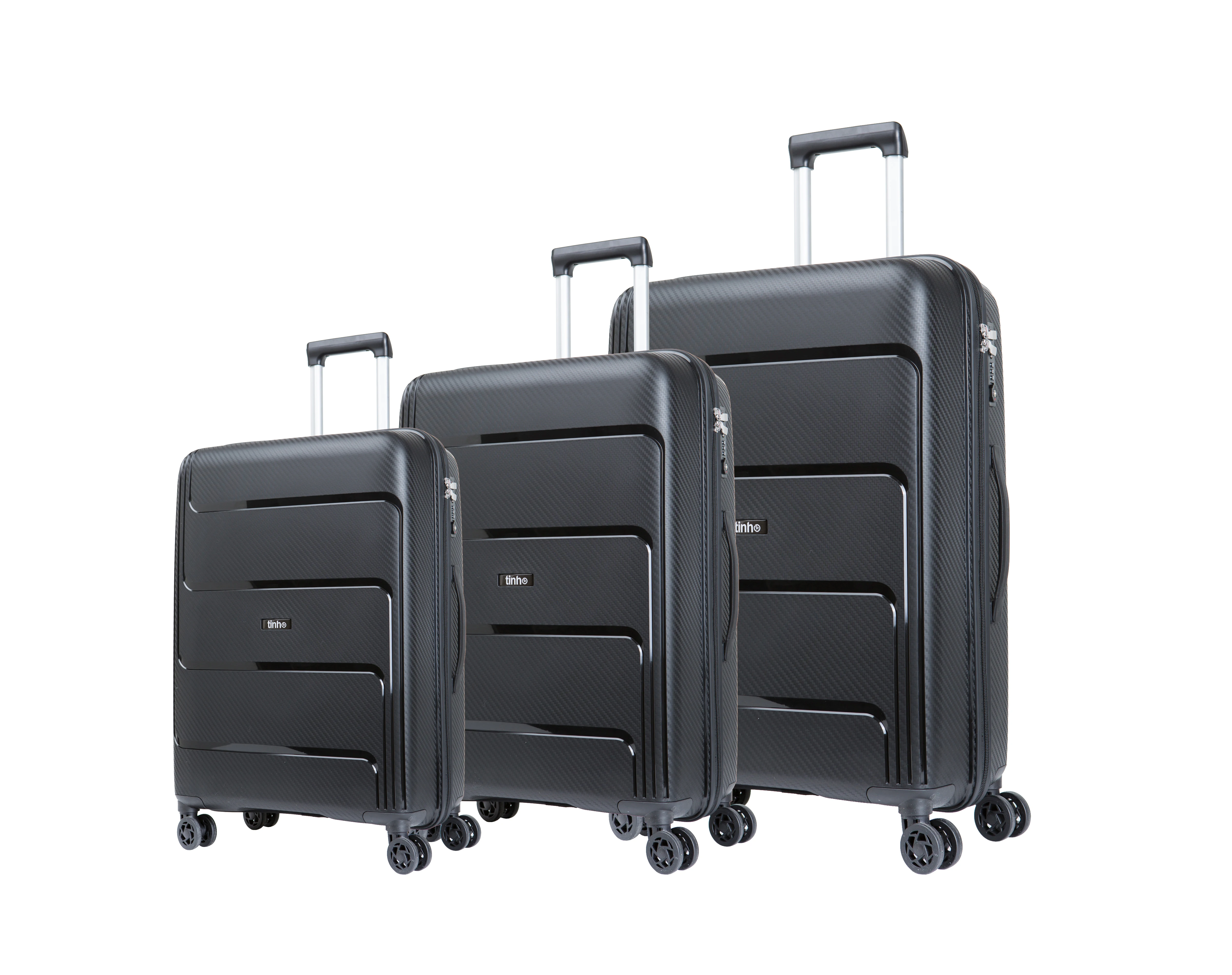 Light weight High Quality 100% Polypropylene Pp Trolley Case Travelling Bag Suitcase Set