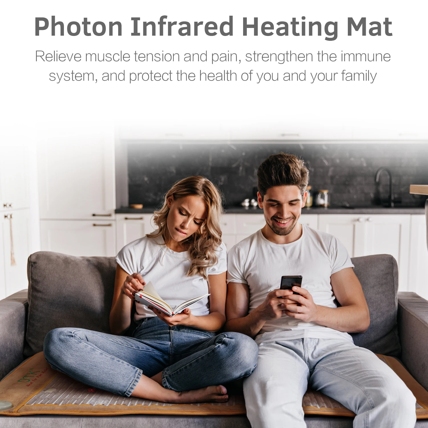 PEMF Full body Infrared Therapy Jade Tourmaline Heating Mat Amethyst Crystal Mattress For Pain Relief