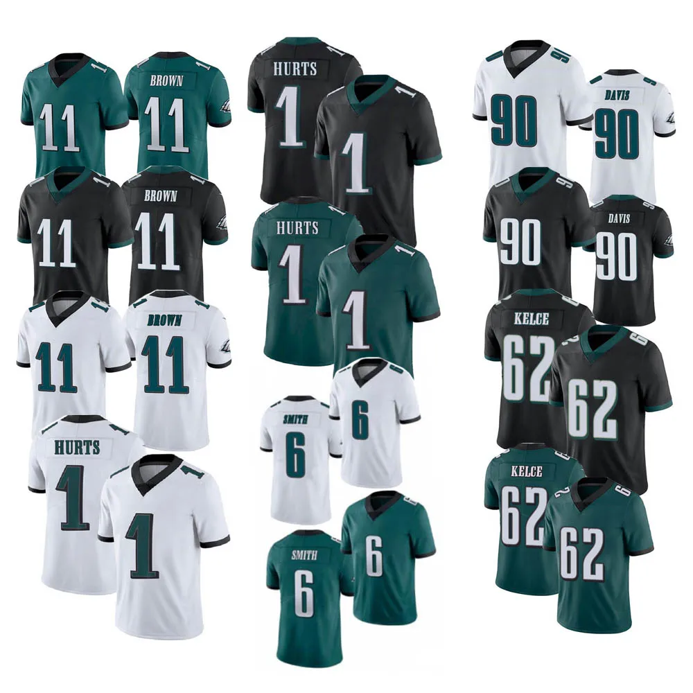 Оригинальная Футбольная Униформа для мужчин в масштабе 1:1 Филадельфийская Команда #1 Джейлен болит #62 Джейсон келсе ограниченная футболка Футбольная Одежда