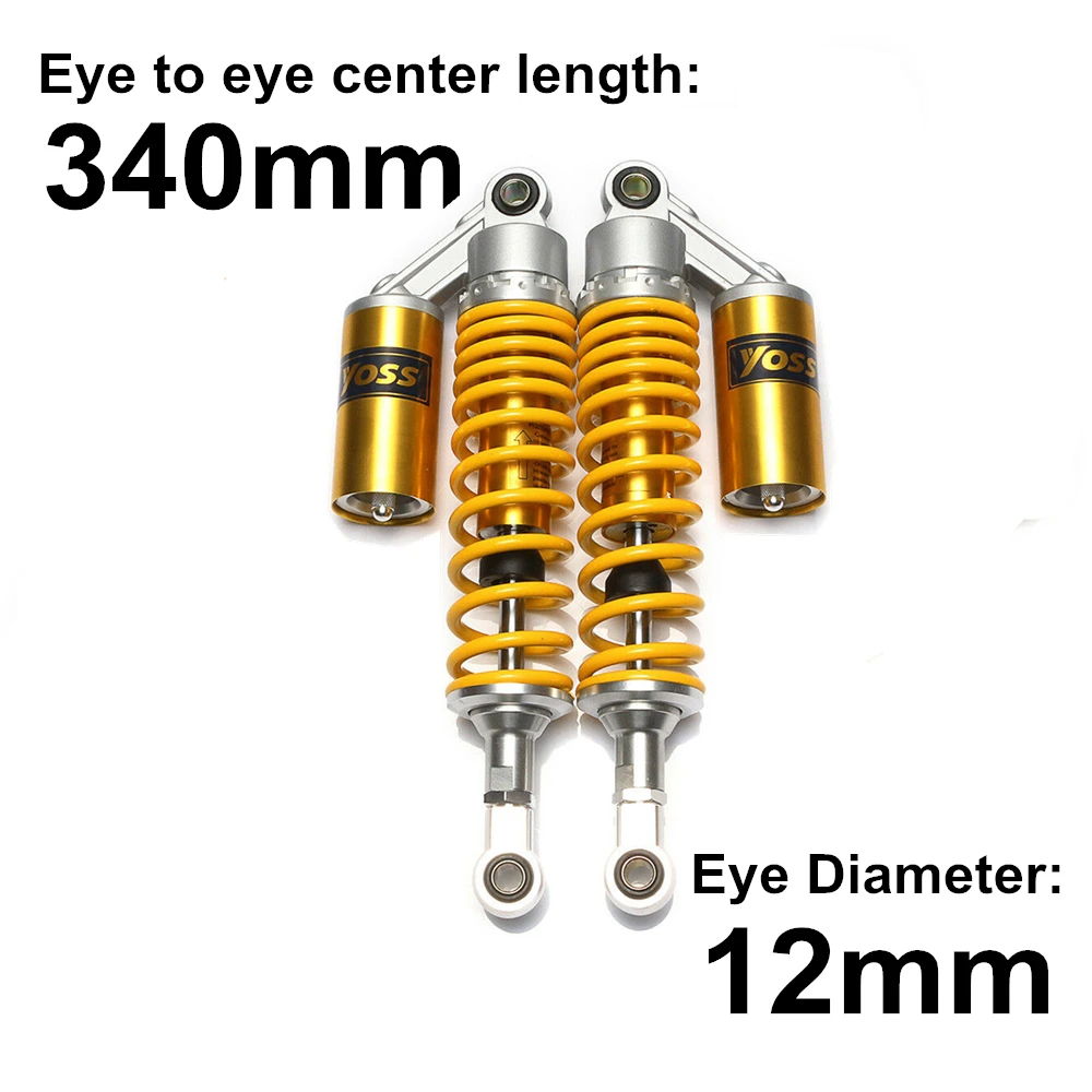 340mm 13.38inch Motorcycle Air Shock Absorber Rear Suspension Spring Motor Bike Modifications Parts D20