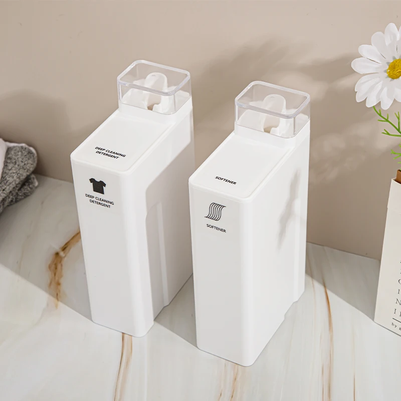 Acrylic transparent  household laundry detergent dispenser detergent powder storage box moisture-proof large capacity sealed jar