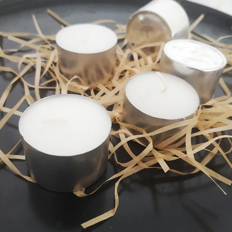 High Quality Mini Tealight Candles Paraffin Wax Round Shaped Aluminum Cup Tealight Candle