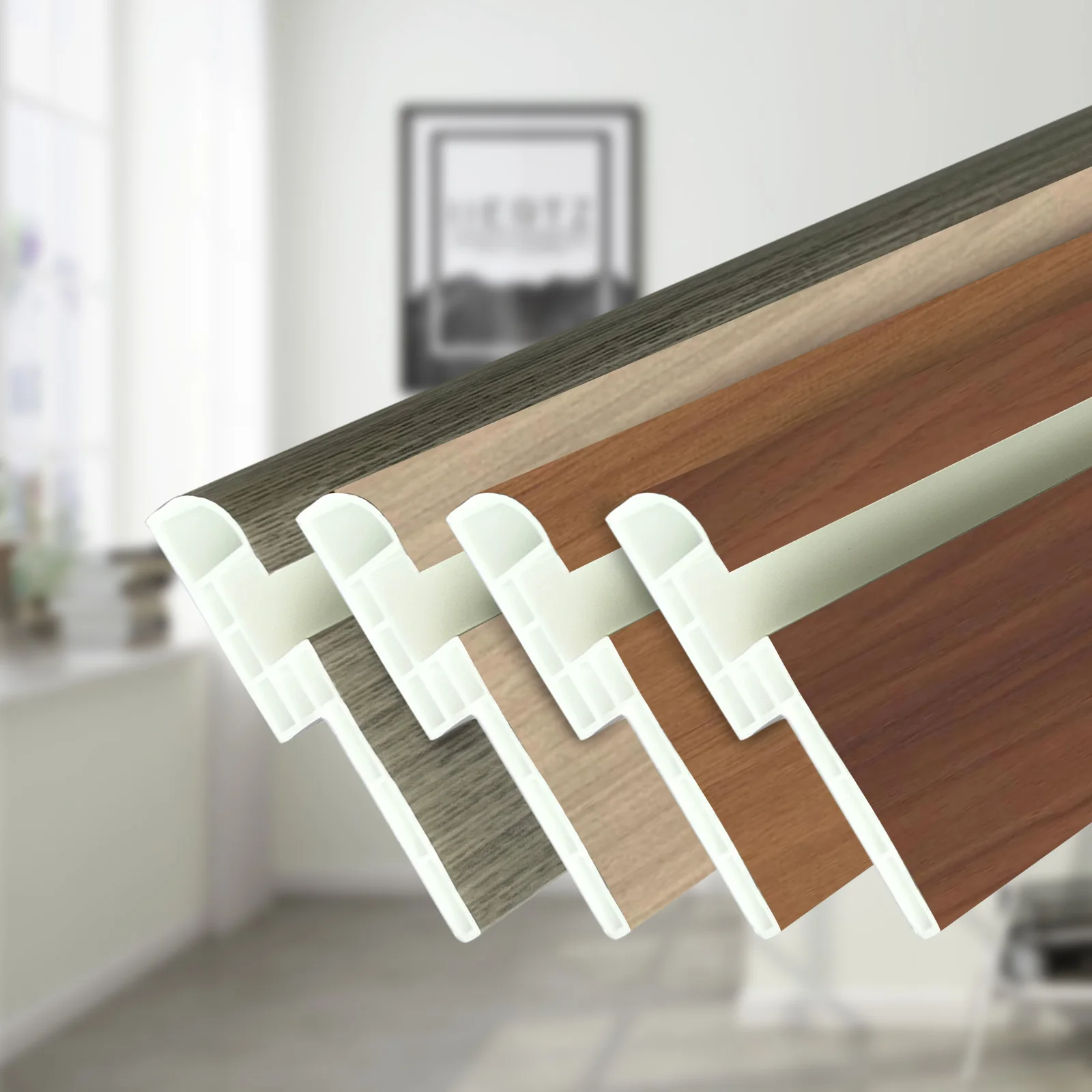 Waterproof China Wholesale Price Wood Color Ps Customize Wall Led Polystyrene Baseboard Skirting Pvc Boards