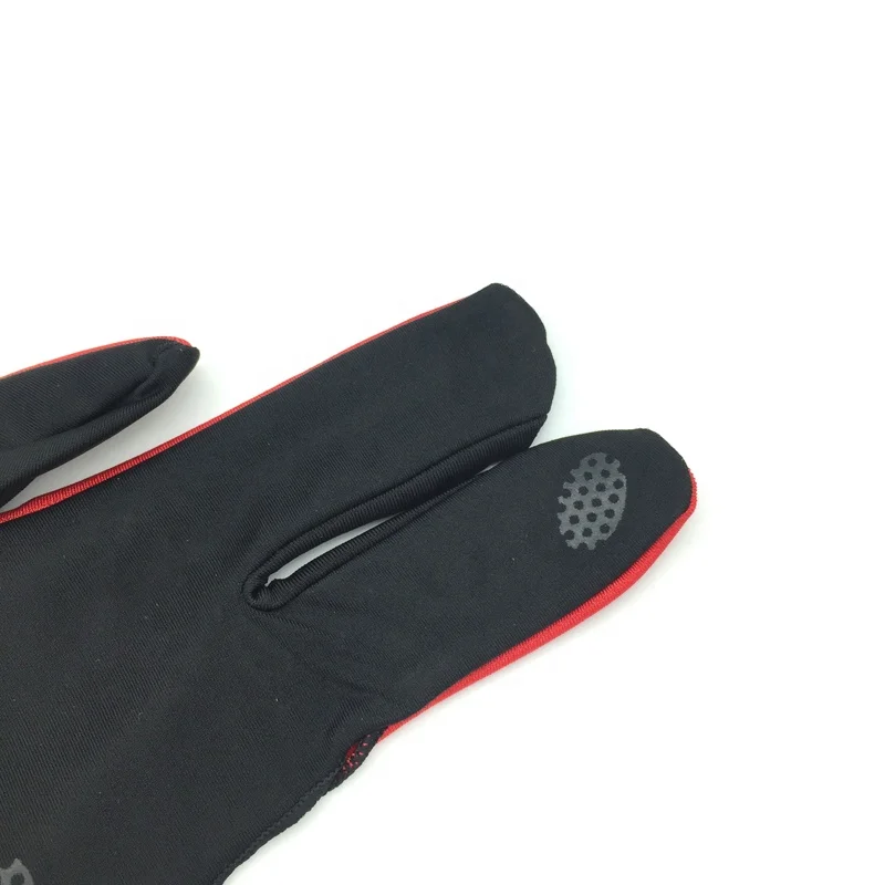 Cue Billiard Pool Shooters 3 Fingers Gloves yellow and red color billiard snooker gloves high quality billiard accessories