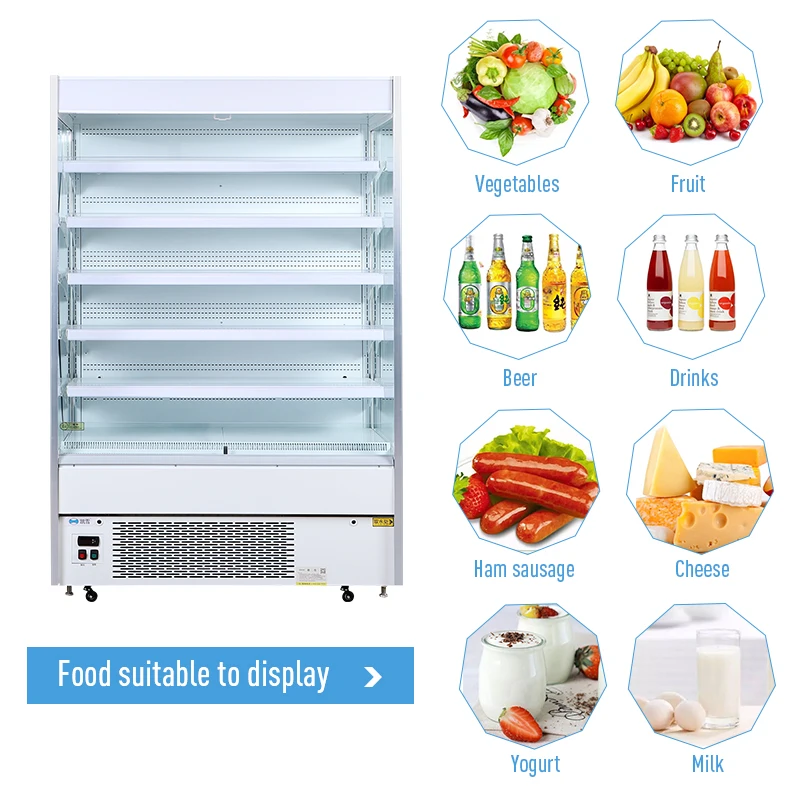 Stainless steel refrigerator cheese display case vegetable cooler for sale