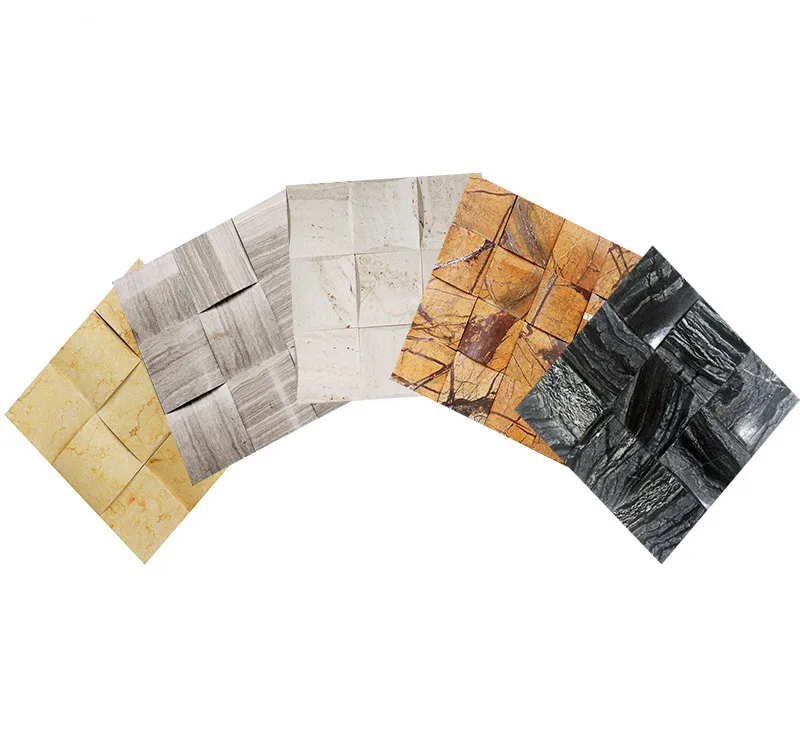 Pure natural marble bread brick entrance porch background stone three-dimensional wall brick