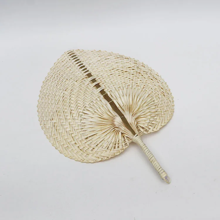 Palm Leaves Fans Handmade Wicker Traditional Chinese Craft Wedding Favor Gifts Hand Natural Color Palm Fan