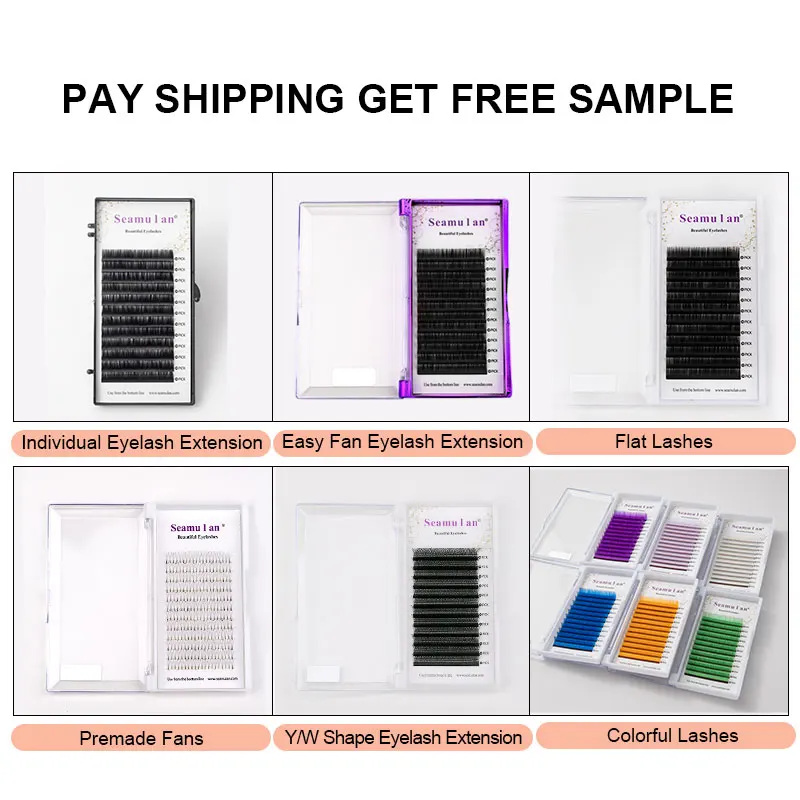 PBT Custom Wholesale Lash Eyelash Extensions Manufacturer 0.03 0.05 0.07 Easy To Graft Volume Lash Extension