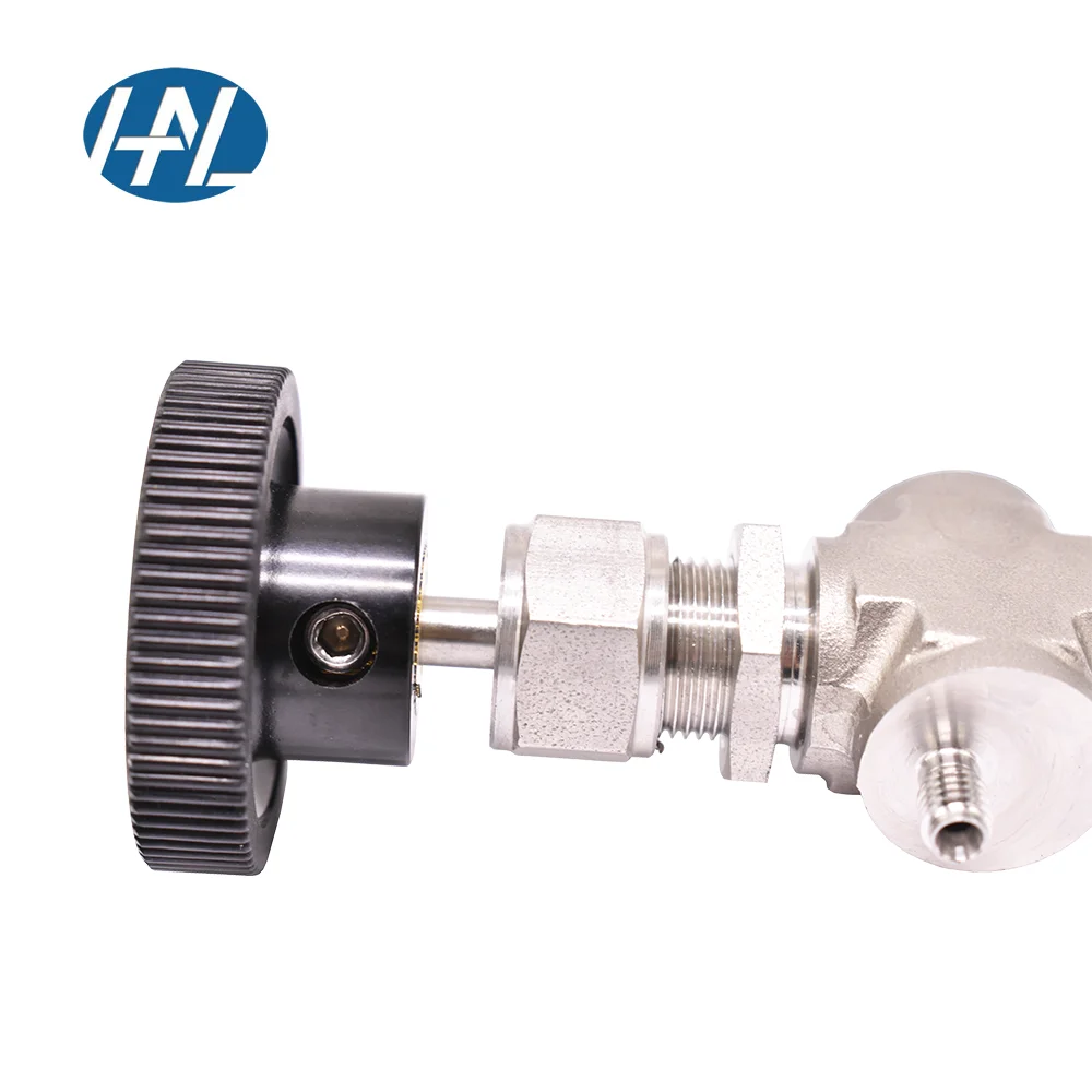 316 stainless steel ferrule needle valve small flow needle valve high pressure and high temperature resistant stop valve 1 / 16