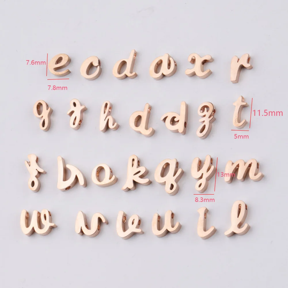 Jewelry Manufacturer Wholesale Stainless Steel Initial Charms Diy 26 Letter Alphabet Pendant For Necklace Bracelet