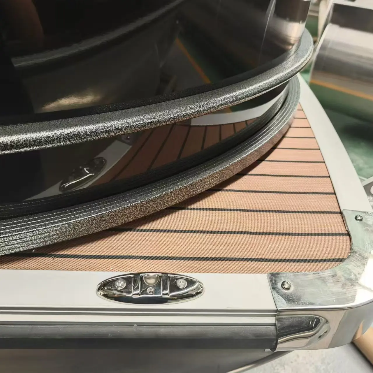 Original Manufacture 12 14 person floating yacht fishing aluminum work pontoon boat fishing  with motor  for sale