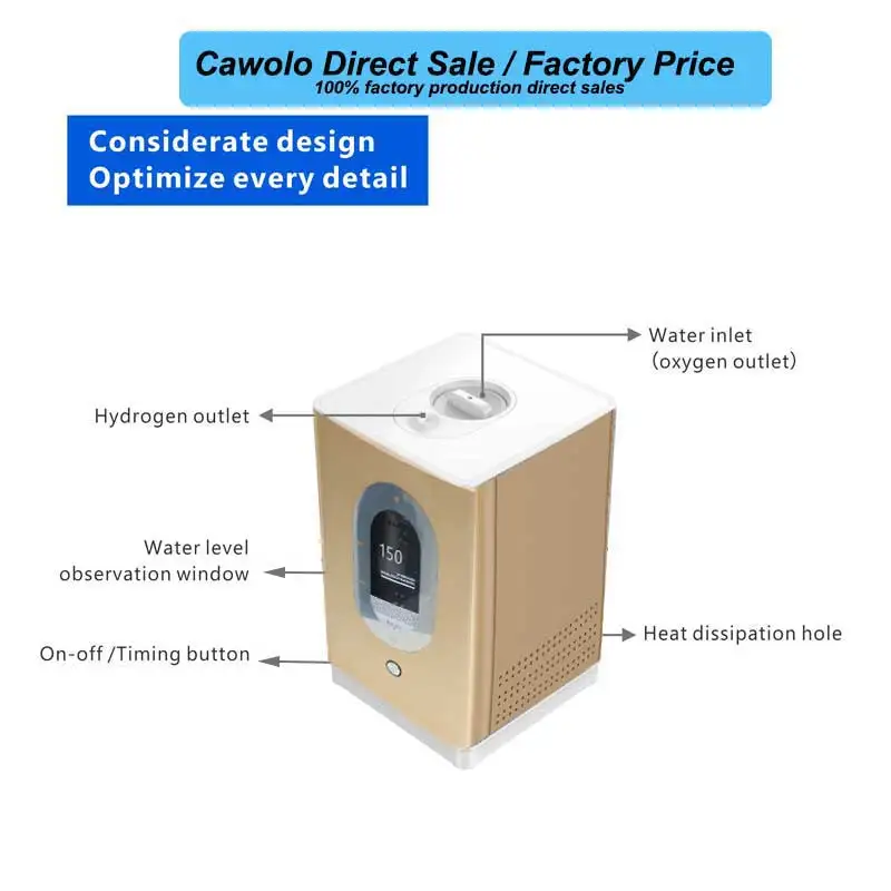 Portable mini 150ml/min hydrogen inhalation machine 2022 new arrives hydrogen gas generator
