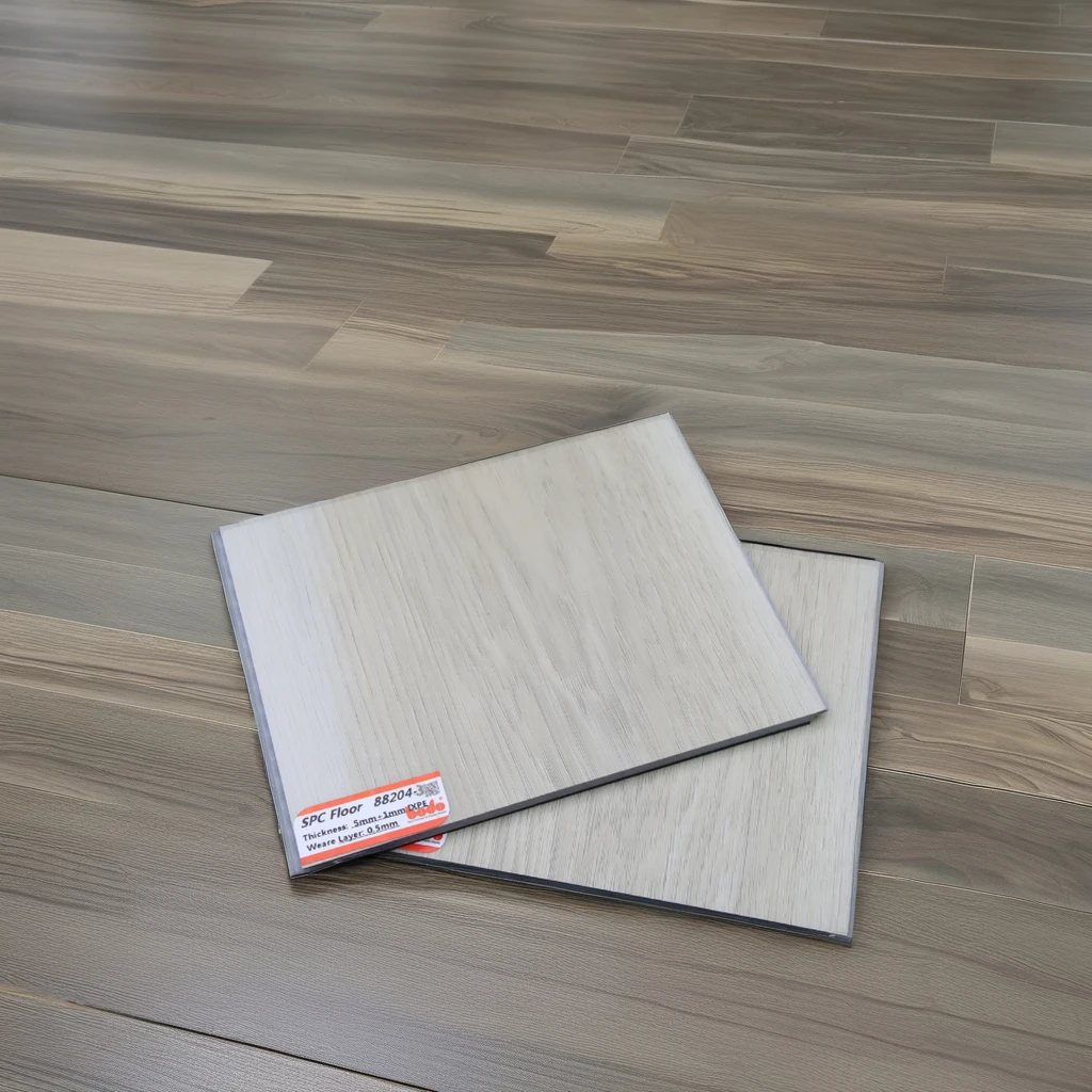 100% environmentally friendly waterproof wood grain interlocking tiles interlock click vinyl spc flooring