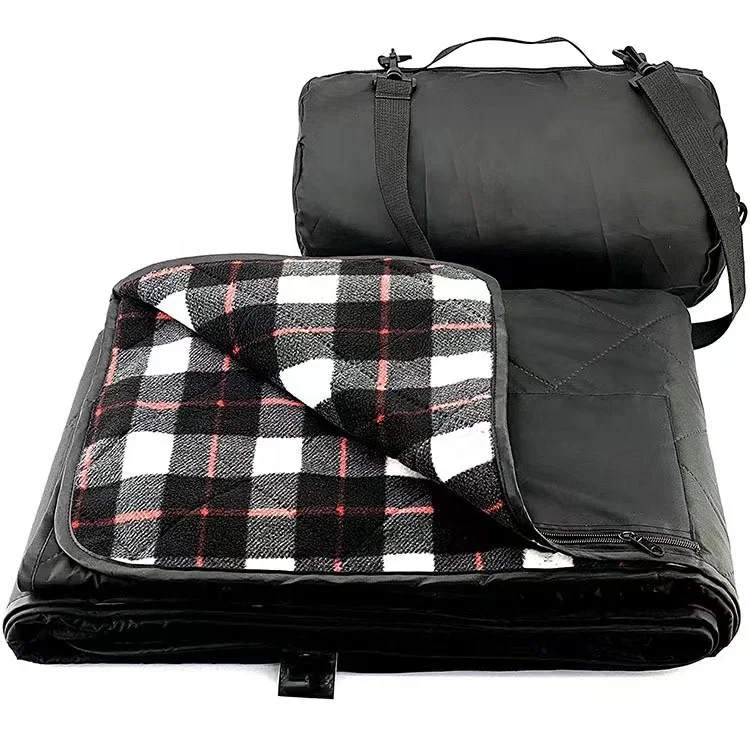 Wholesale Nylon Travel Picnic Custom Warm Sherpa Waterproof Outdoor Recycled Down Camping Puffy Blanket
