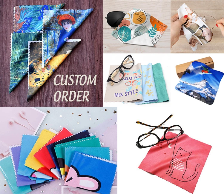 Custom Hot Selling Cheap Price A Small Cloth For Cleaning  Eyeglasses Custom Microfiber Glasses Cloth Lens Phones  Cleaning Cloths Printing Custom Multi Color Size Microfiber Eye Glasses Cloth