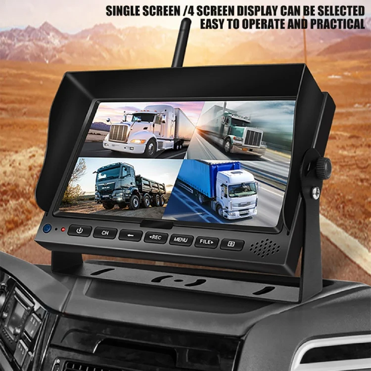 CareDrive DP240 Беспроводная 7-дюймовая AHD IP69 водонепроницаемая система внешнего монитора для грузовиков с 150 метрами дальность передачи