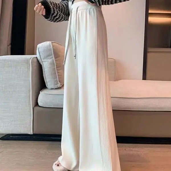 2025 spring new arrival fashion lady casual style stripe loose pants