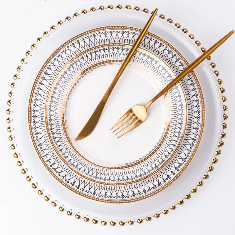 Charger Plate Wholesale Tableware Plates Porcelain Plates for Party Ceramic Dish, Coffee, Tea cup, Cake