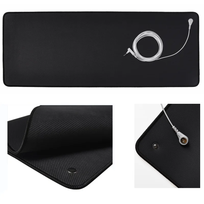 Esd mat for exercise 25*68 grounding mats Earthing grounding bed mat with 15 FT esd cord and grounding conductive plug adapter