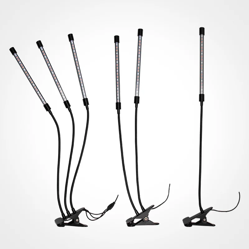 LED four head plant grow lamp with remote control USB 5V 40W full spectrum clip 80LED growing light