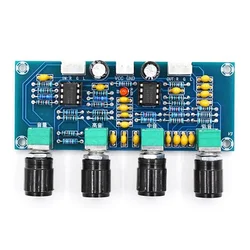 XH-A901 NE5532 предусилитель платы с регулировкой громкости высоких басов, предусилитель, регулятор тона для платы усилителя