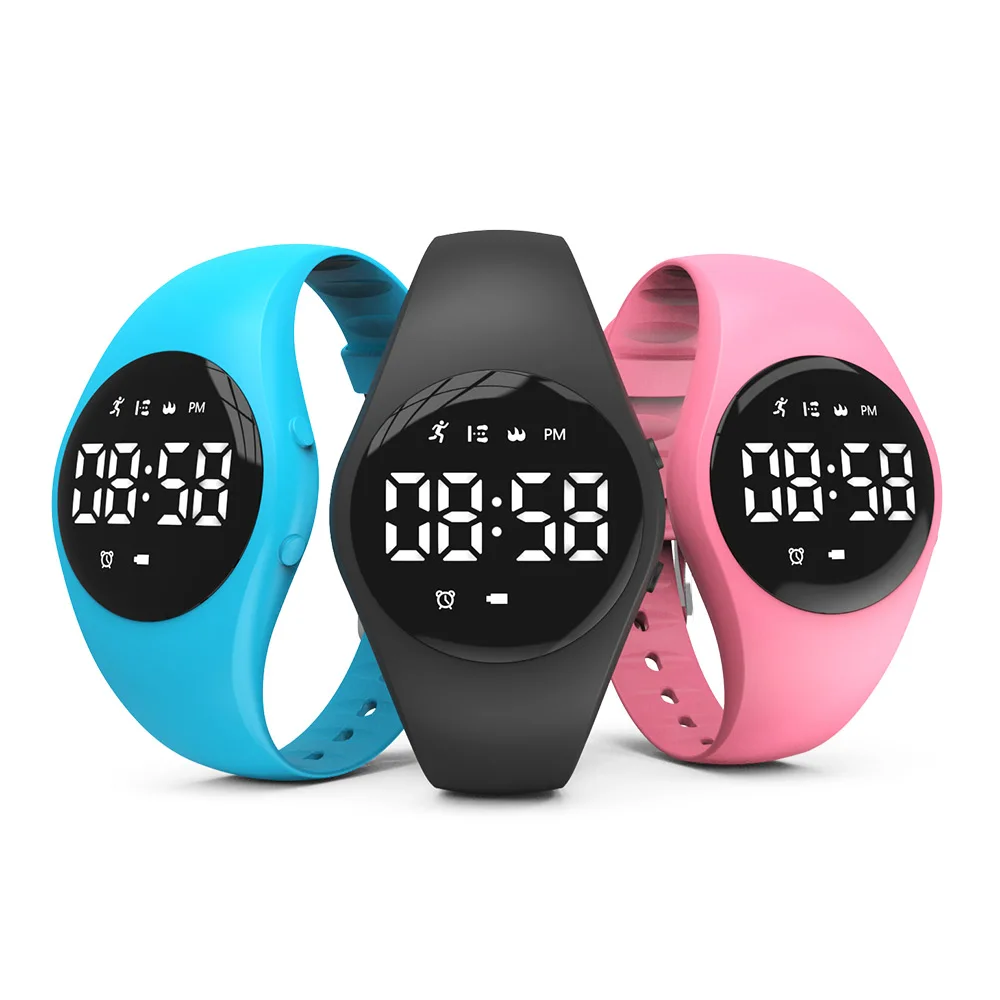 Sports Pedometer Running Step Counter Walking Distance Calorie Counter Digital Tracker LED Fitness Watch Type Bracelet tim