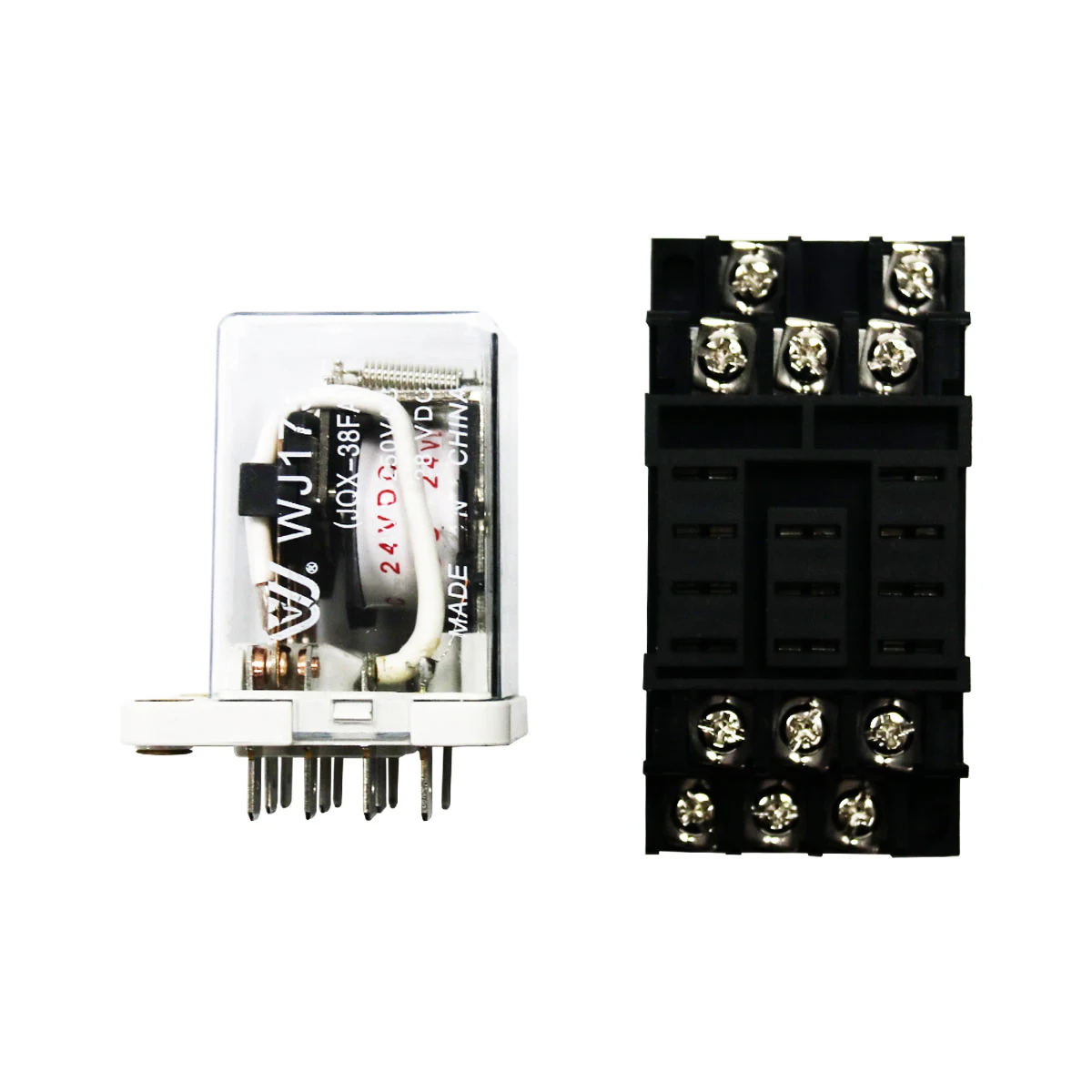 40ampere general purpose relay JQX-38F 40a relay silver alloy contact transparent 3 Phase Control protector 12v relays