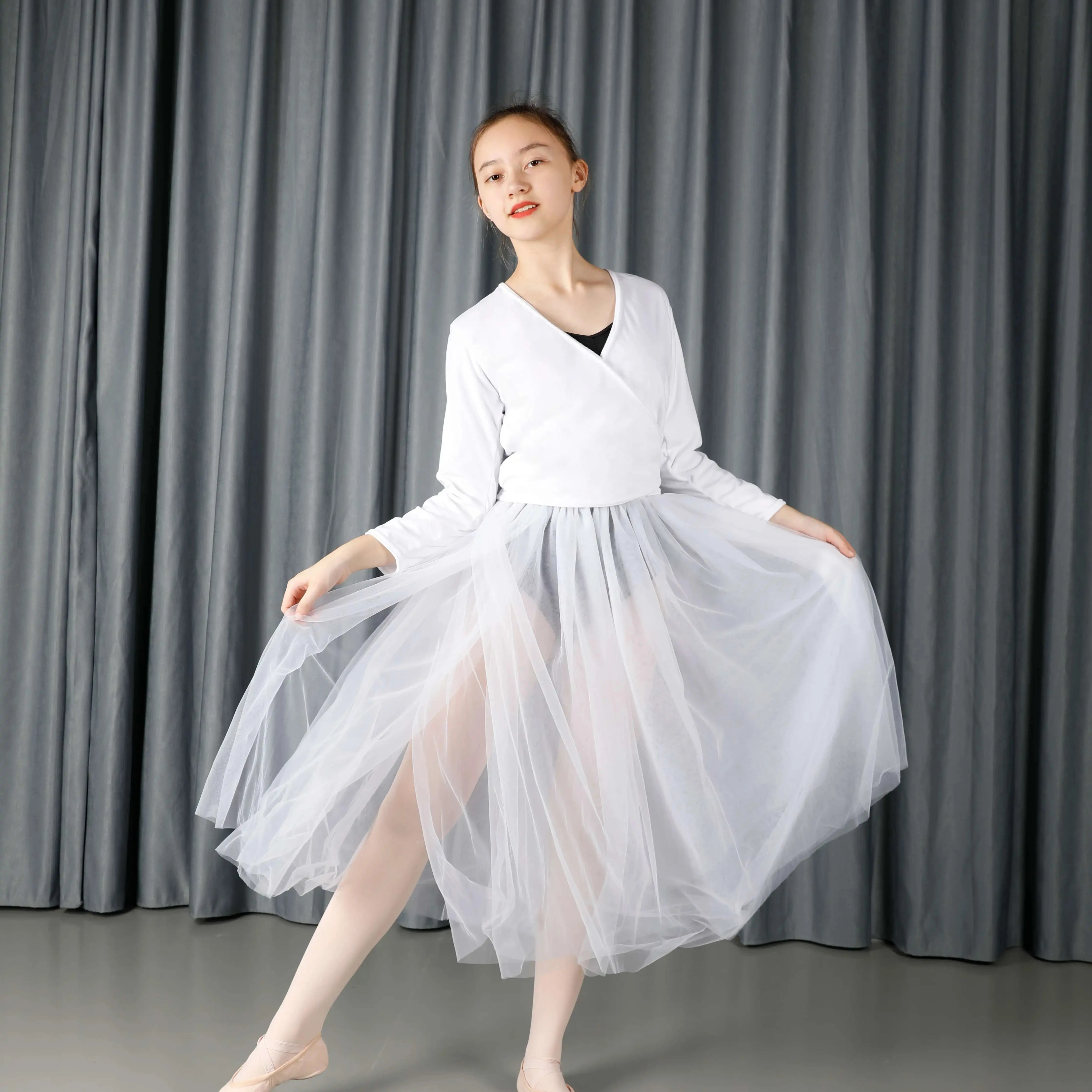 Dttrol D036025 Baili Dance индивидуальный бархатный топ с двойным лицом классическая балетная танцевальная одежда удобная теплая для девочек и женщин