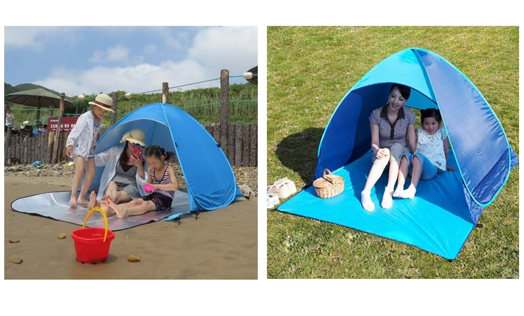 
2-3 Person lightweight beach tent for sun shelter portable kids pop up beach tent 