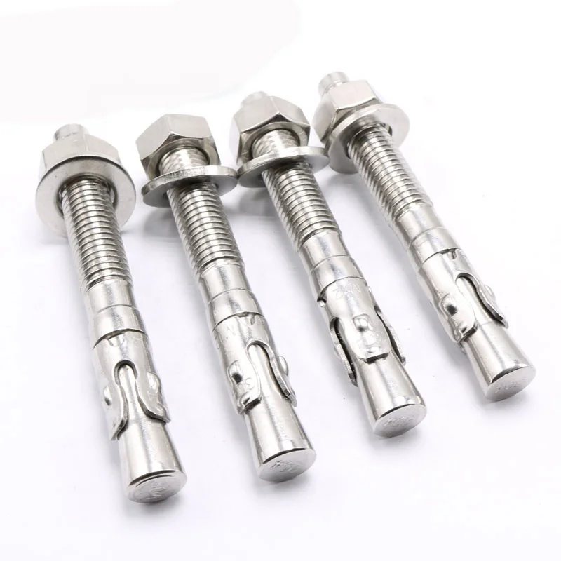 Hardware Fasteners Stainless Steel Wedge Anchor Expansion Bolts Through Bolt
