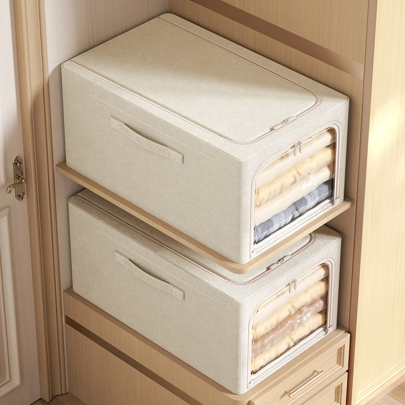 Storage boxes for clothes with Handles Closet Bedroom Drawers Organizers Cloth Organizer Storage Boxes fabric drawer