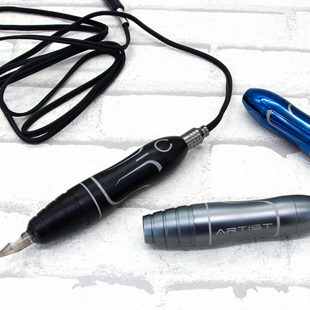 Professional  3 Color Aluminum  Alloy Rotary Tattoo Machine for Cartridge Tattoo Needle Black Blue Silver 1pcs