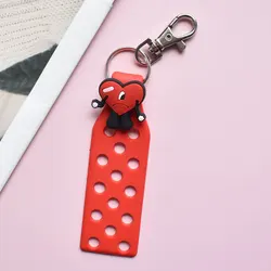 2022 YIWU AULLAN Christmas Gifts Keychain Pendants Juguete Bad Bunny Croc Charms 3D pvc Rubber Keychain Bad Bunny Keychain