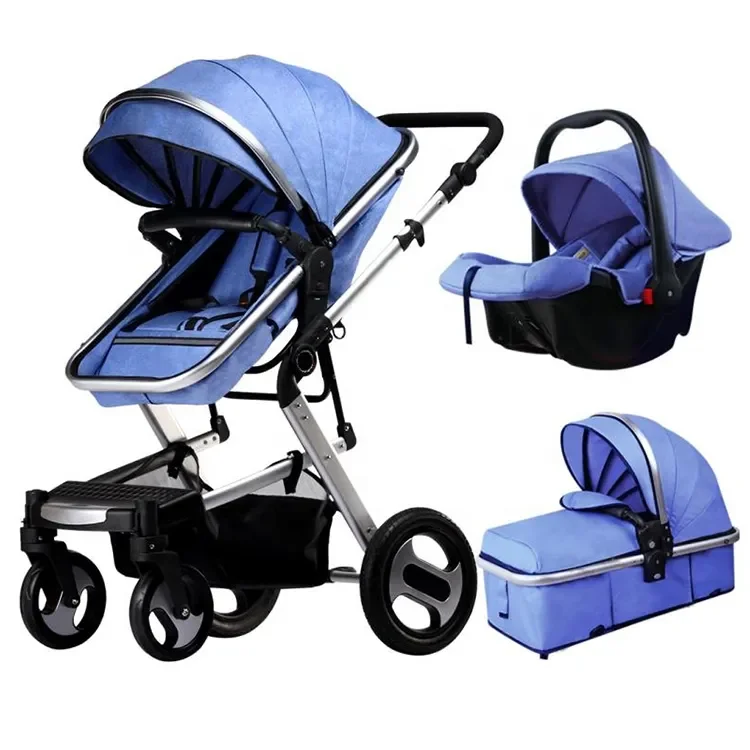 EU US UK Fast delivery High Landscape baby trolley Stroller 3 in 1  Baby cradle prams for baby