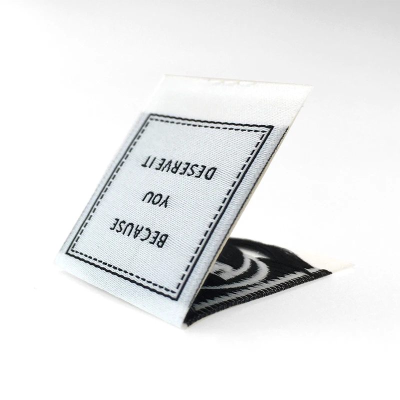 Custom Fashion Accessories Private Large Woven Size Label Tag For Women Dress