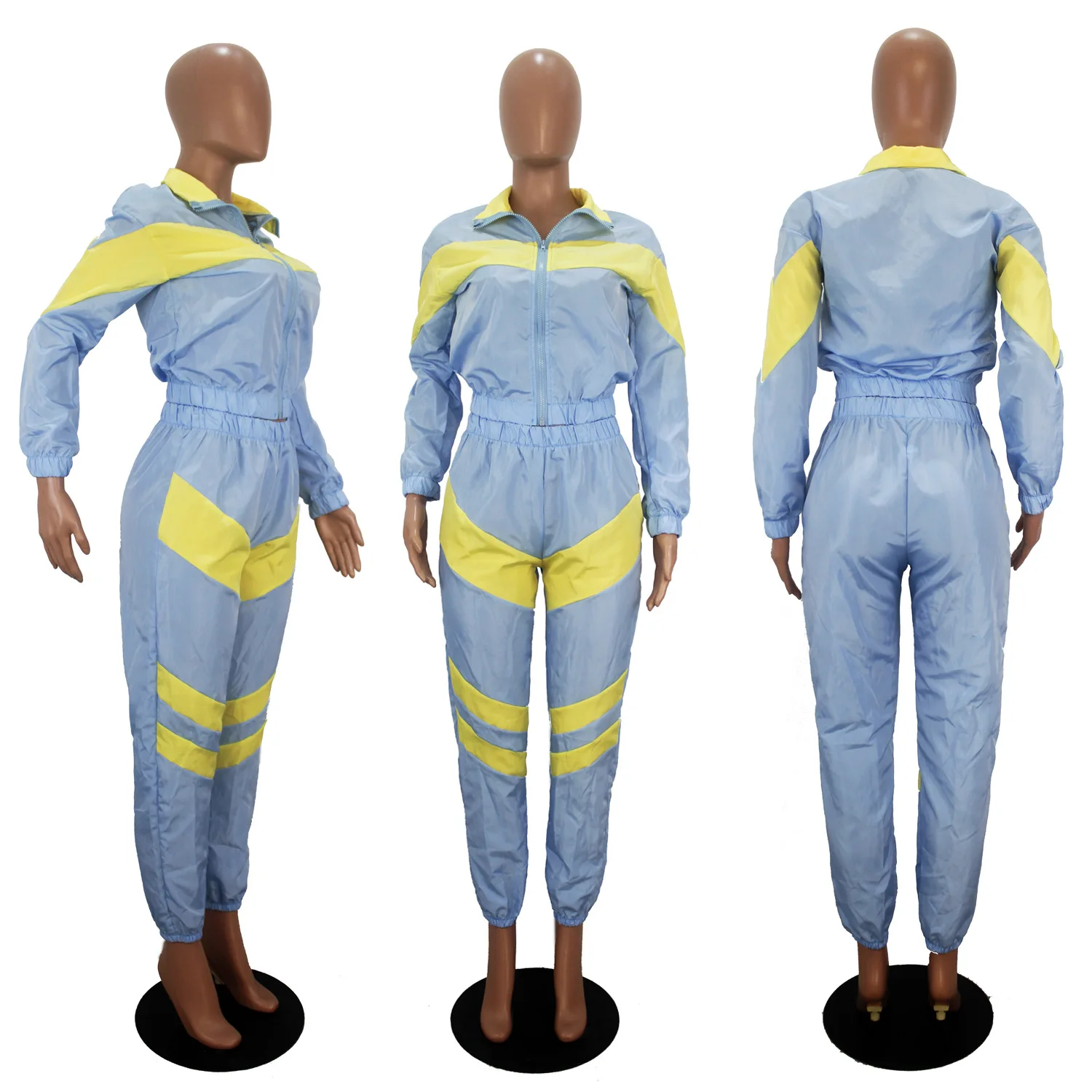 С длинным рукавом из двух частей, походит для женщин ветровка комплект MT34-9056 однотонные летние полиэстер для взрослых, женская обувь, дышащая обувь для бега