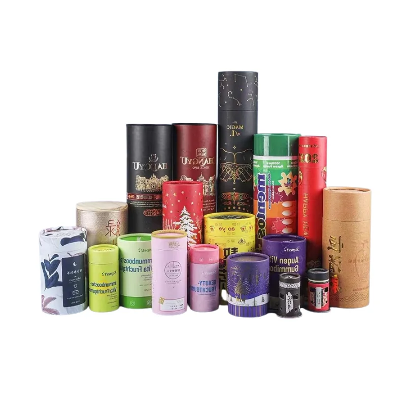 Custom Biodegradable Black Printing Matt Long Shipping Mailing Kraft Paper Tube Packaging For Poster