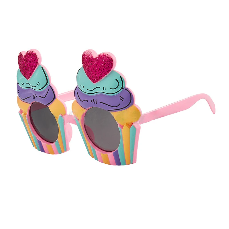 Birthday cup cake ice cream masquerade prom party props sunglasses women men eyewear sun glasses custom goggles