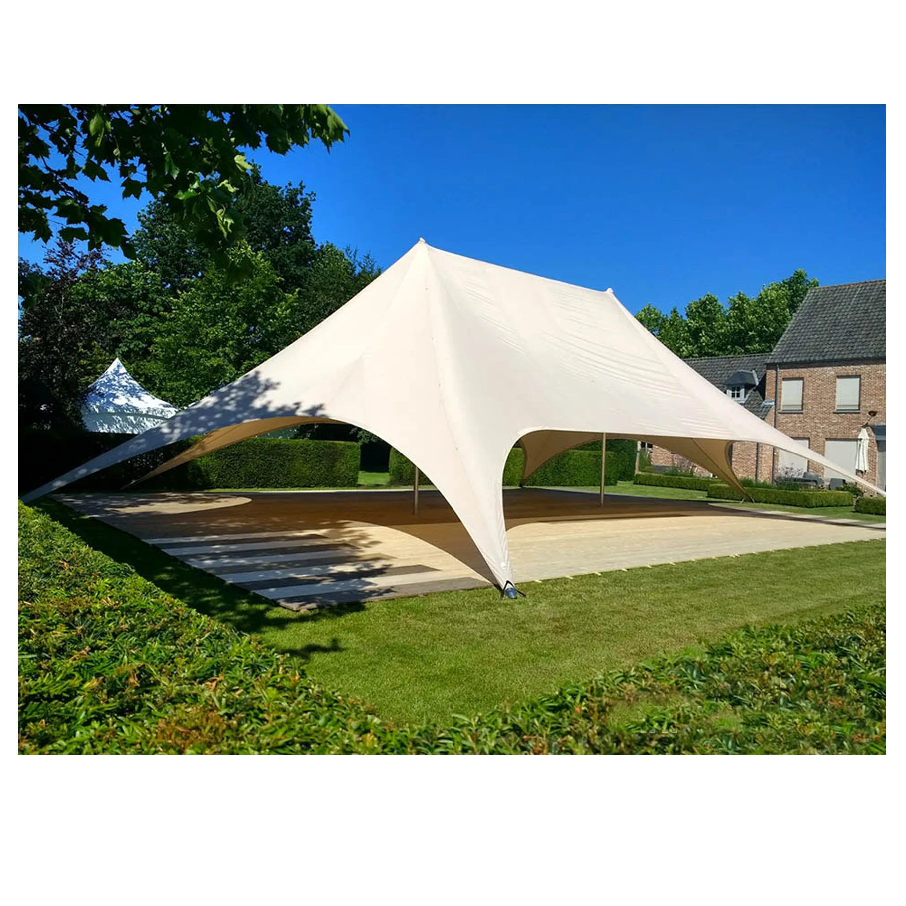 Ivory PVC Star Party Marquee/50 Person Carnival Tents for Festival
