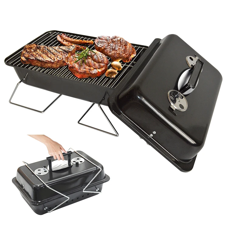 Custom Indoor Barbecue Table Top Small Barbeque Grill Portable Tabletop Outdoor Camping Mini Bbq Charcoal Grill