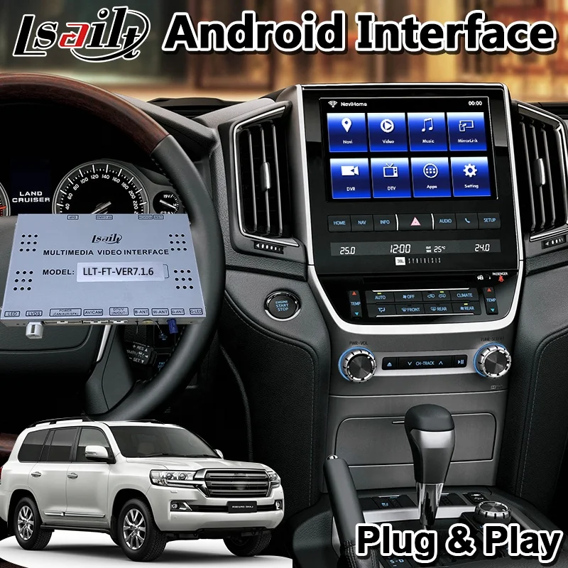  Автомобильный GPS-навигатор на Android для Toyota Land Cruiser LC200