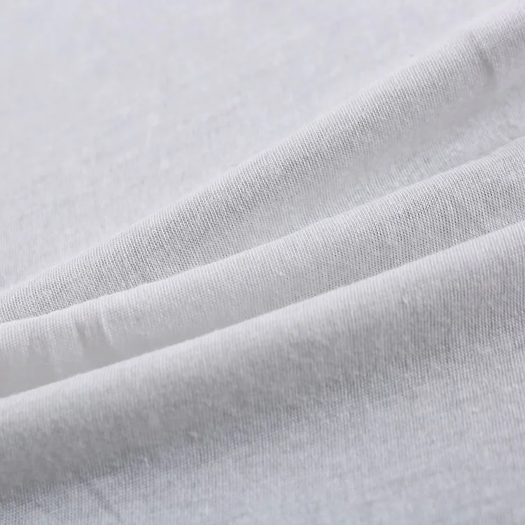 Hot selling knitted brushed white cotton jersey fabric combed brushed jersey knit fabrics
