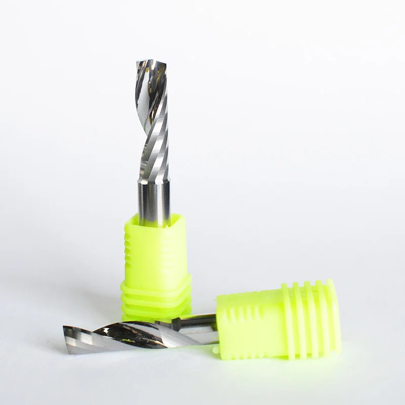 6mm single edge up cutting PVC acrylic woodworking carving tool CNC engraving machine imported tungsten steel milling cutter
