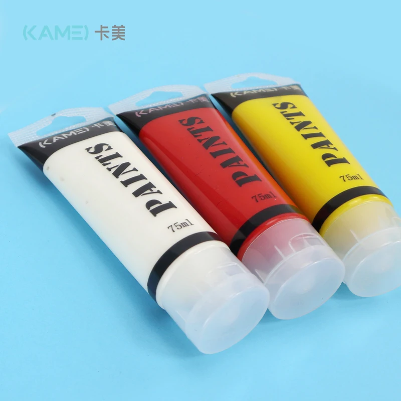 The factory sells 75ml acrylic paint sets in color boxes